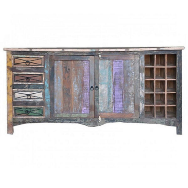 Reclaimed Nirvana  boat wood Sideboard Wine rack LARGE