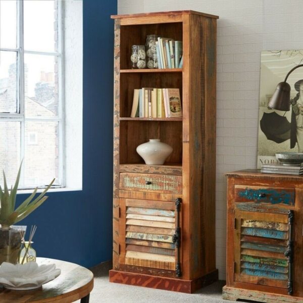 Reclaimed Nirvana Solid Wood Tall Bookshelf