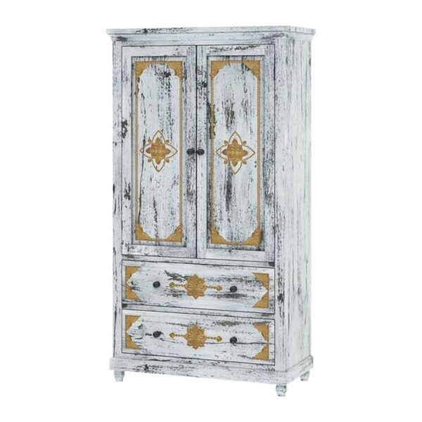 brass solid wood cabinet