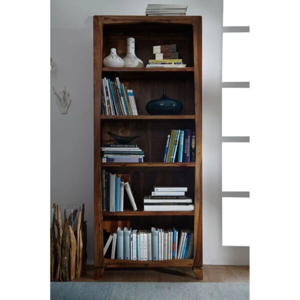 Classic Evergreen Teak Wood Book Shelf Medium Brown