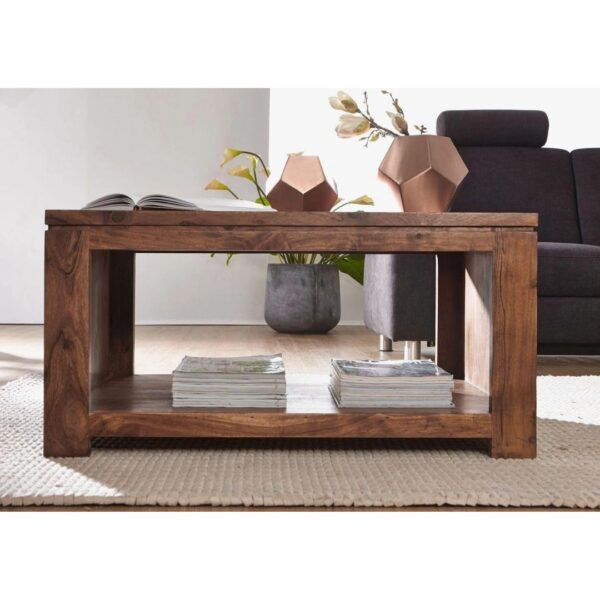 Modern Bonnat Solid Wood Honey Coffee Table