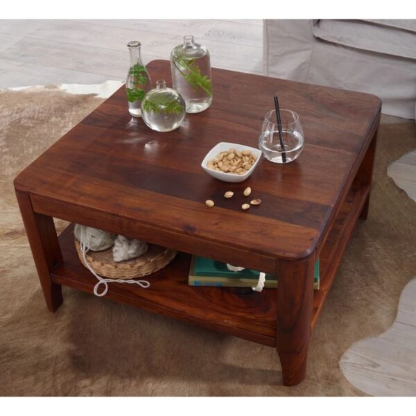 Classic Evergreen Teak Wood Brown Coffee Table