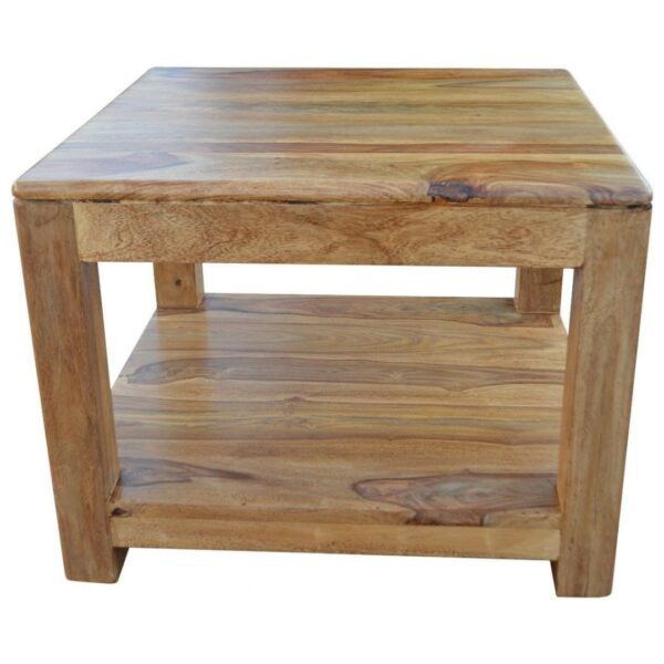 Modern Bonnat Solid Wood Natural Bedside Table