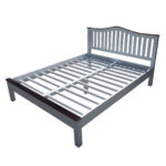 wooden double bed