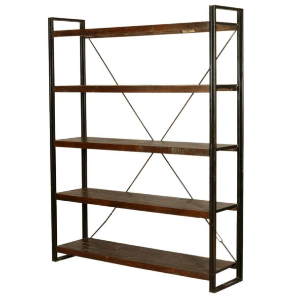 Modern Shutter X Design Wood 5 Open Shelf Bookcase X Large