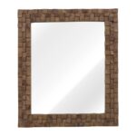 solid wood wall mirror