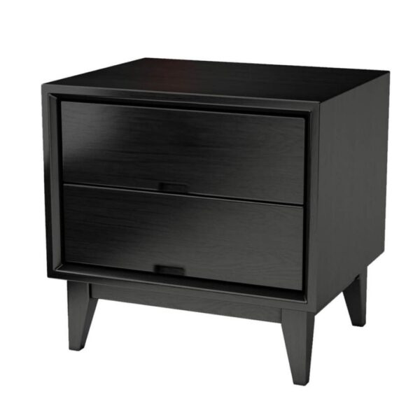Modern Solid Wood Black Side Table
