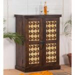 solid wood bar cabinet
