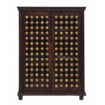 brass work wood cabinet