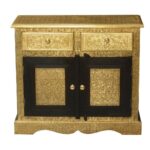 solid wood golden cabinet