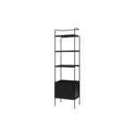 open shelf bookcase black