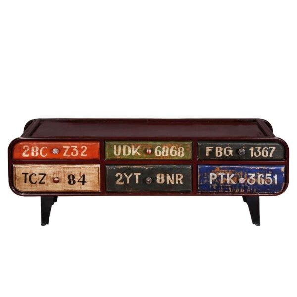 Modern Bonnat Solid Wood TV Unit With 5 Drawers