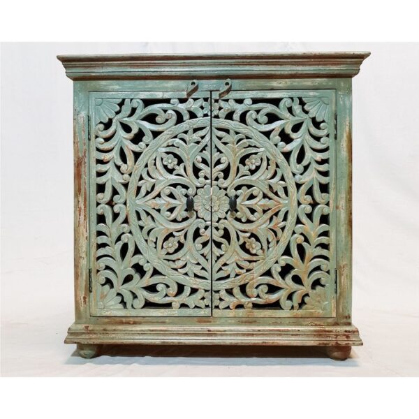 Hand Carved Darbar Indian Wooden Sideboard