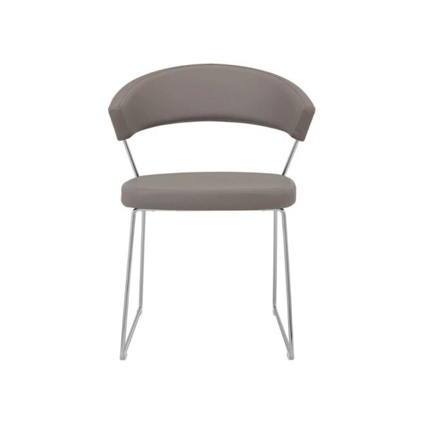 Industrial Metal Factory Solid Wood Dining Chair Grey Medium