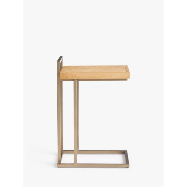 Industrial Metal Factory Solid Wood Bedside Table With Unique Metal Legs Medium