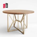 natural round dining table