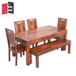 teak wood dining table 6 seater