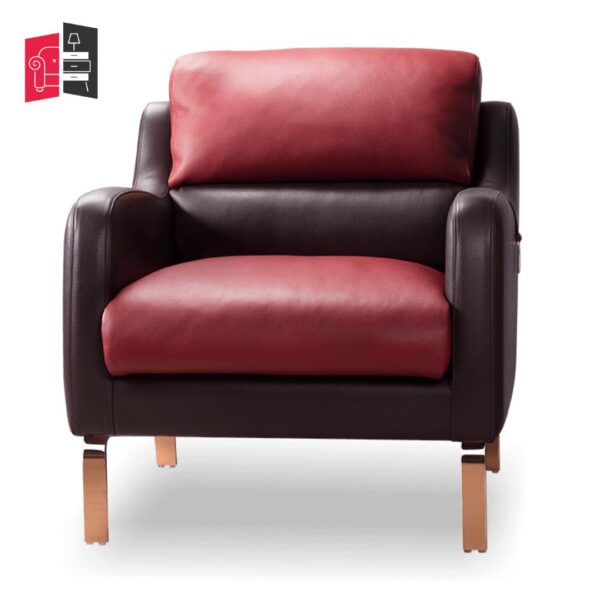 Modern Solid Wood Black Red Elsa Armchair